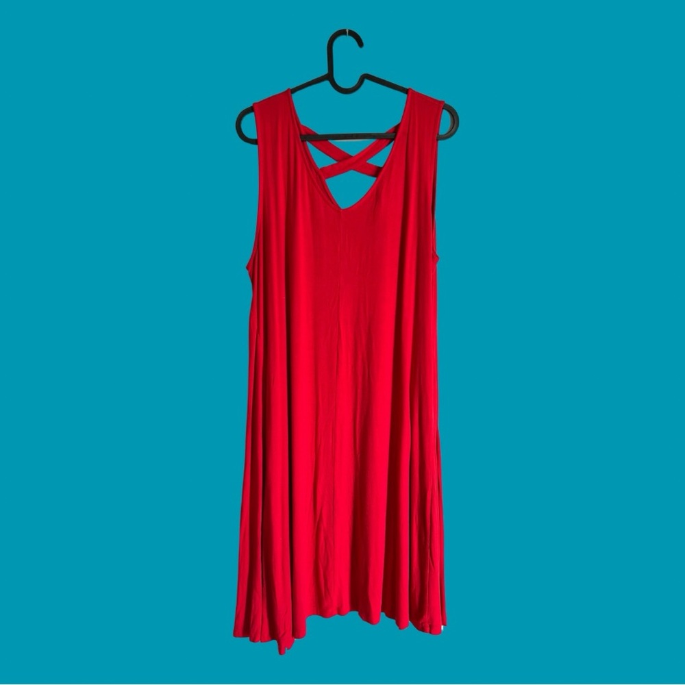 Style & Co. Bold Red Loose Dress